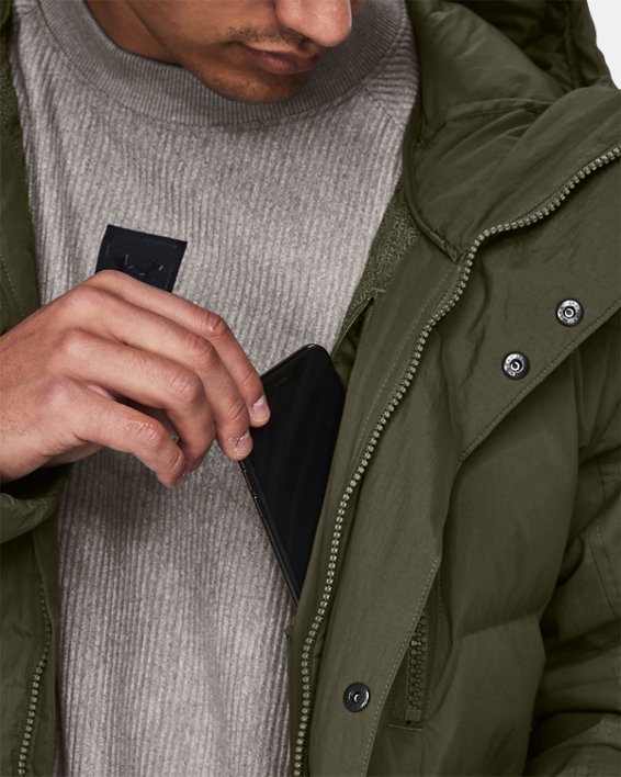 Men's ColdGear® Infrared Down Crinkle Jacket, Green, pdpMainDesktop image number 4
